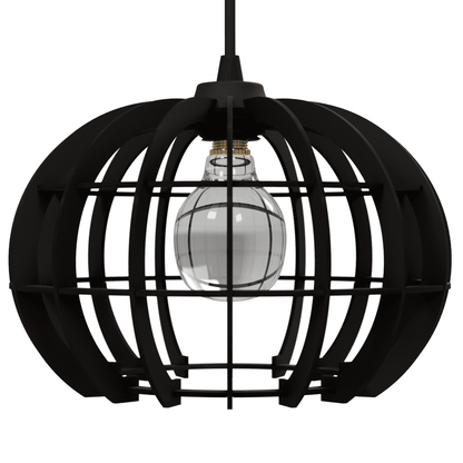 Luminária pendente Magnética em MDF, Cor: Preto. Foto 1 do produto.