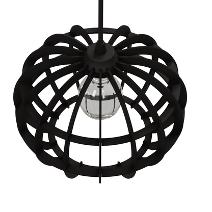 Luminária pendente Magnética em MDF, Cor: Preto. Foto 3 do produto.