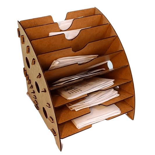 Organizador de documentos com 8 divisórias. Foto 2 do produto.