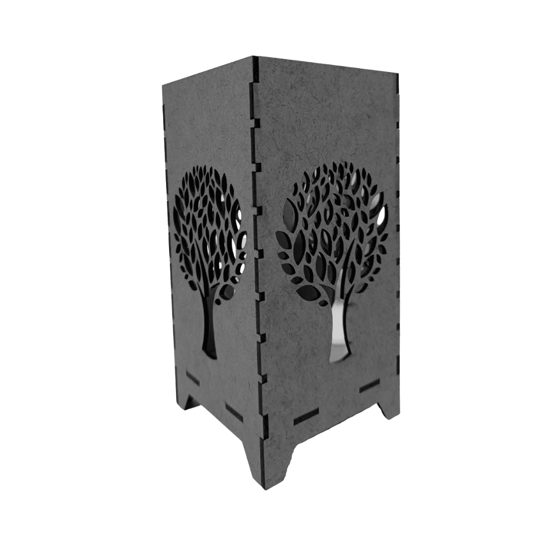 Castiçal Ipê com vela eletrônica, Cor: Preto. Foto 1 do produto.