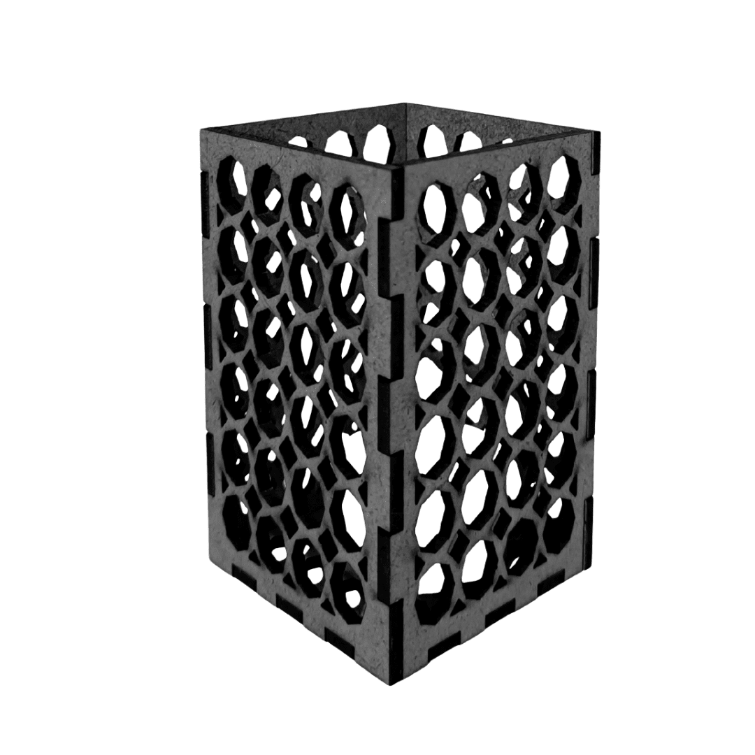 Castiçal Dama com vela eletrônica, Cor: Preto. Foto 1 do produto.