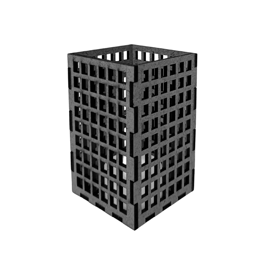 Castiçal Tabuleiro com vela eletrônica, Cor: Preto. Foto 1 do produto.