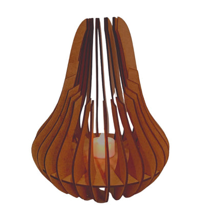 Castiçal Talismã com vela eletrônica, Cor: Marrom. Foto 1 do produto.