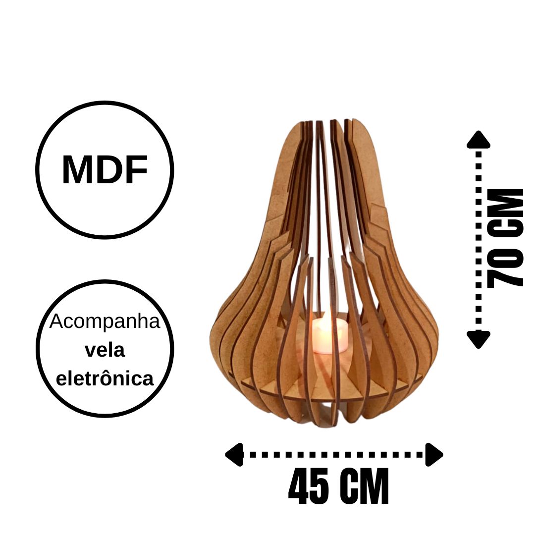 Castiçal Talismã com vela eletrônica, Cor: Preto. Foto 3 do produto.