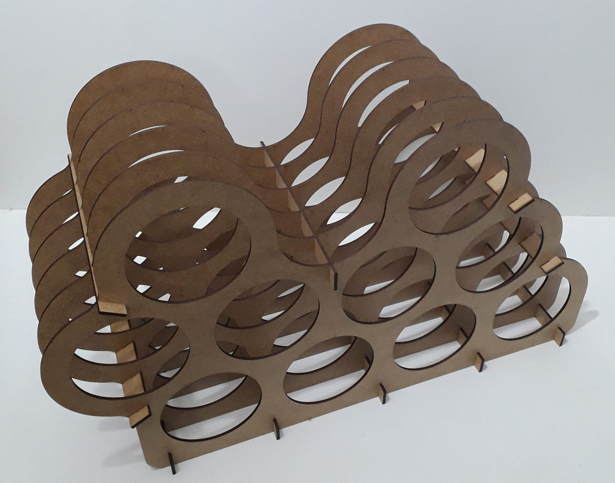 Mini adega em MDF para 10 garrafas. Foto 4 do produto.