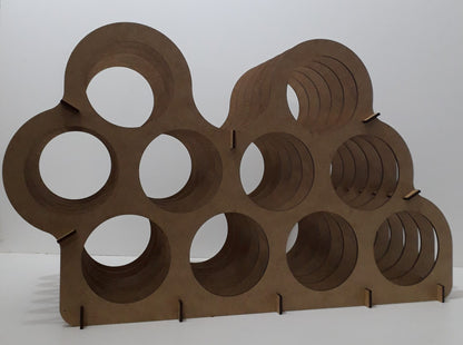 Mini adega em MDF para 10 garrafas. Foto 5 do produto.