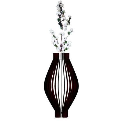 Vaso decorativo de chão Magnólia em MDF, Cor: Preto. Foto 1 do produto.