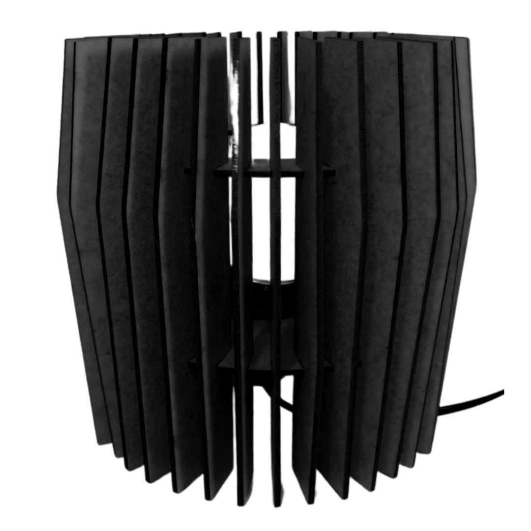 Abajur de mesa Leblon, Cor: Preto, Tamanho: 20 × 20 cm. Foto 1 do produto.