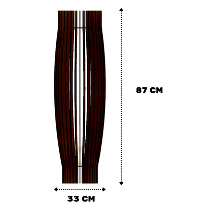 Abajur de chão Obelisco em MDF, Cor: Preto. Foto 1 do produto.