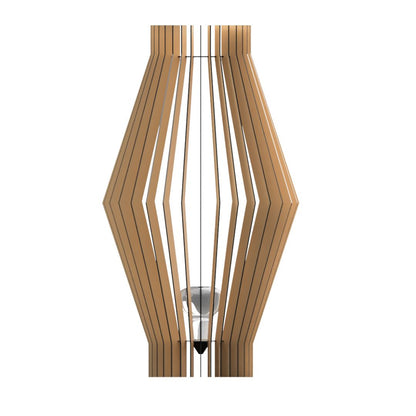 Luminária de chão Acrópole em MDF, Cor: MDF cru. Foto 2 do produto.