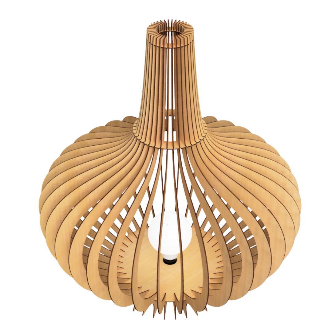 Luminária de chão Jasmine em MDF, Tamanho: 90 × 87 cm. Foto 1 do produto.