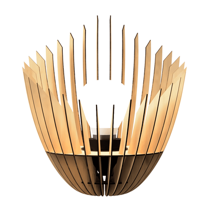 Abajur de chão El Salvador em MDF, Cor: Marrom, Tamanho: 85 × 80 cm. Foto 1 do produto.