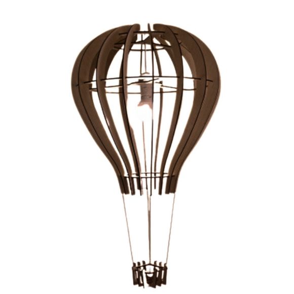 Luminária pendente Balão em MDF, referência LCD0002, Cor: MDF cru. Foto 3 do produto.