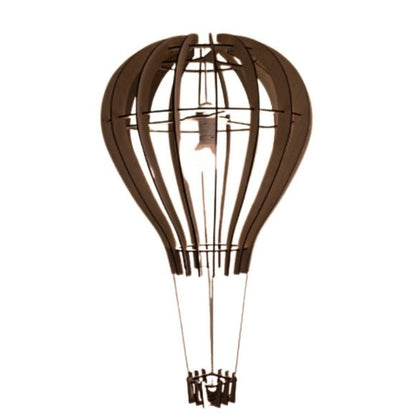 Luminária pendente Balão em MDF, referência LCD0002, Cor: MDF cru. Foto 3 do produto.