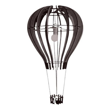Luminária pendente Balão em MDF, referência LCD0002, Cor: Preto. Foto 1 do produto.