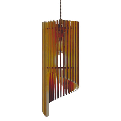 Luminária pendente Mística em MDF, Cor: Marrom. Foto 1 do produto.