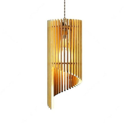 Luminária pendente Mística em MDF, Cor: MDF cru. Foto 1 do produto.