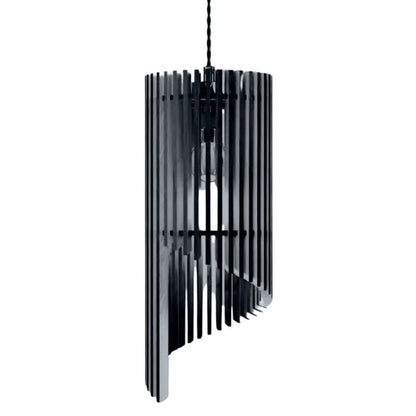Luminária pendente Mística em MDF, Cor: Preto. Foto 1 do produto.