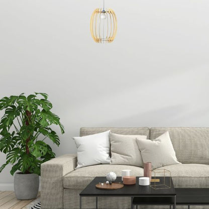 Luminária pendente Grega em MDF, Cor: MDF cru. Foto 2 do produto.