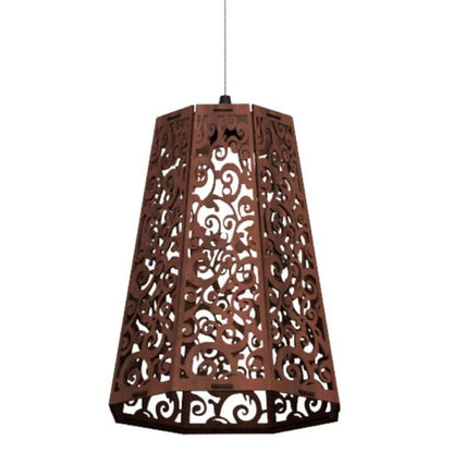 Luminária pendente Gama em MDF, Cor: MDF cru. Foto 3 do produto.