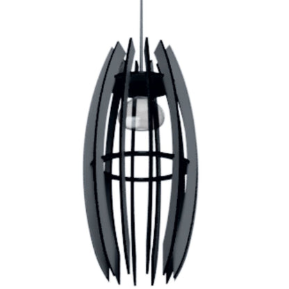Luminária pendente Espinhos em MDF, Cor: Preto. Foto 1 do produto.
