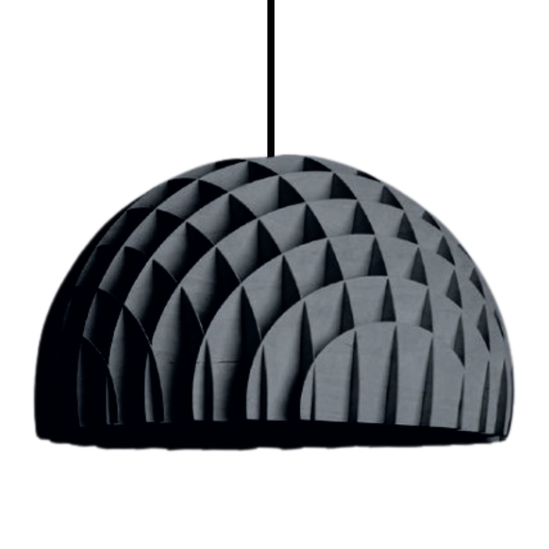 Luminária pendente Colméia em MDF, Cor: Preto. Foto 1 do produto.