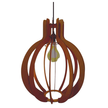 Luminária pendente Jupiter em MDF, referência LCD0016, Cor: MDF cru. Foto 3 do produto.