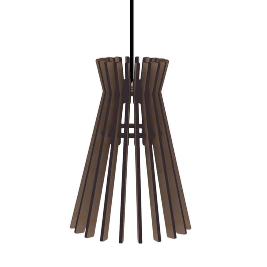 Luminária pendente Havana em MDF, Cor: Marrom. Foto 1 do produto.