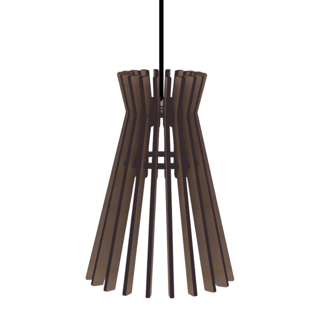 Luminária pendente Havana em MDF, Cor: MDF cru. Foto 3 do produto.