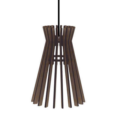 Luminária pendente Havana em MDF, Cor: MDF cru. Foto 3 do produto.
