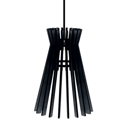 Luminária pendente Havana em MDF, Cor: Preto. Foto 1 do produto.