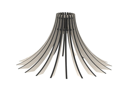 Luminária pendente Dalia em MDF, Cor: MDF cru. Foto 1 do produto.