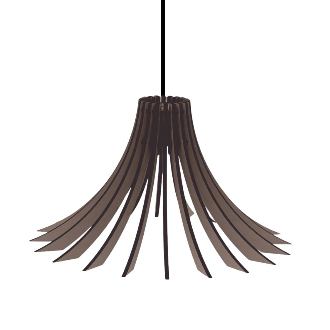 Luminária pendente Dalia em MDF, Cor: MDF cru. Foto 3 do produto.