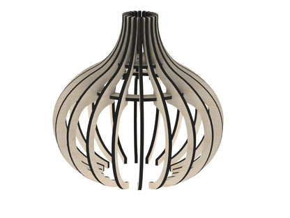 Luminária pendente Diana em MDF, Cor: MDF cru. Foto 1 do produto.