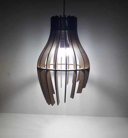 Luminária pendente Garra em MDF, Cor: Preto. Foto 3 do produto.