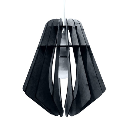 Luminária pendente Bogotá em MDF, Cor: Preto. Foto 1 do produto.