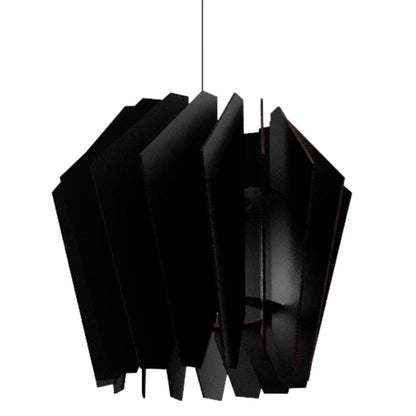 Luminária pendente Espiral em MDF, Cor: Preto. Foto 1 do produto.