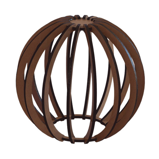 Luminária pendente Jabulani em MDF, Cor: Marrom. Foto 1 do produto.