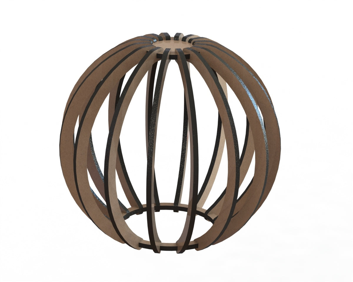 Luminária pendente Jabulani em MDF, Cor: MDF cru. Foto 1 do produto.