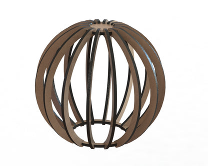 Luminária pendente Jabulani em MDF, Cor: MDF cru. Foto 1 do produto.