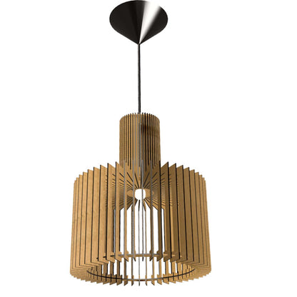 Luminária pendente Moscou em MDF, Cor: MDF cru. Foto 1 do produto.