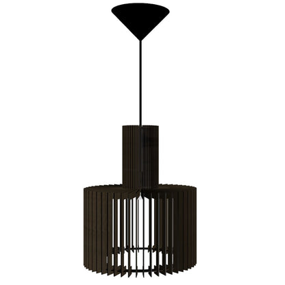 Luminária pendente Moscou em MDF, Cor: Preto. Foto 1 do produto.