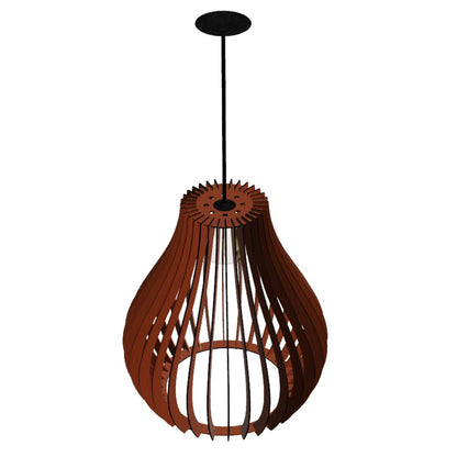 Luminária pendente Antares em MDF, Cor: Marrom. Foto 1 do produto.