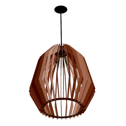 Luminária pendente Amazonas em MDF, Cor: Marrom. Foto 1 do produto.