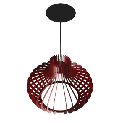 Luminária pendente Decanter em MDF, Cor: MDF cru. Foto 1 do produto.