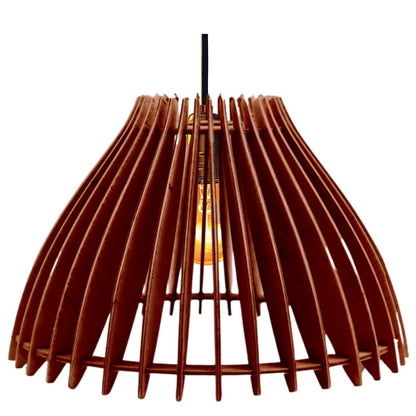Luminária pendente Aruanã em MDF, Cor: Marrom. Foto 1 do produto.