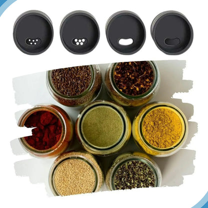 Porta-temperos giratório com 6 peças. Foto 3 do produto.