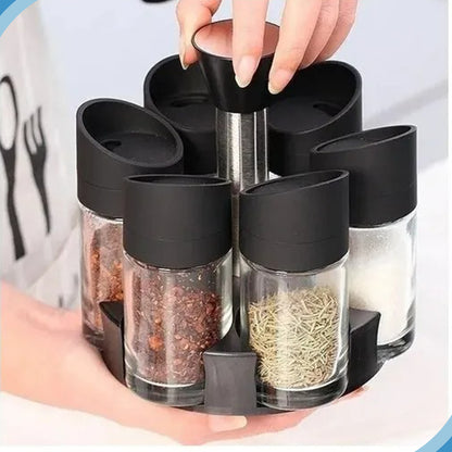 Porta-temperos giratório com 6 peças. Foto 4 do produto.