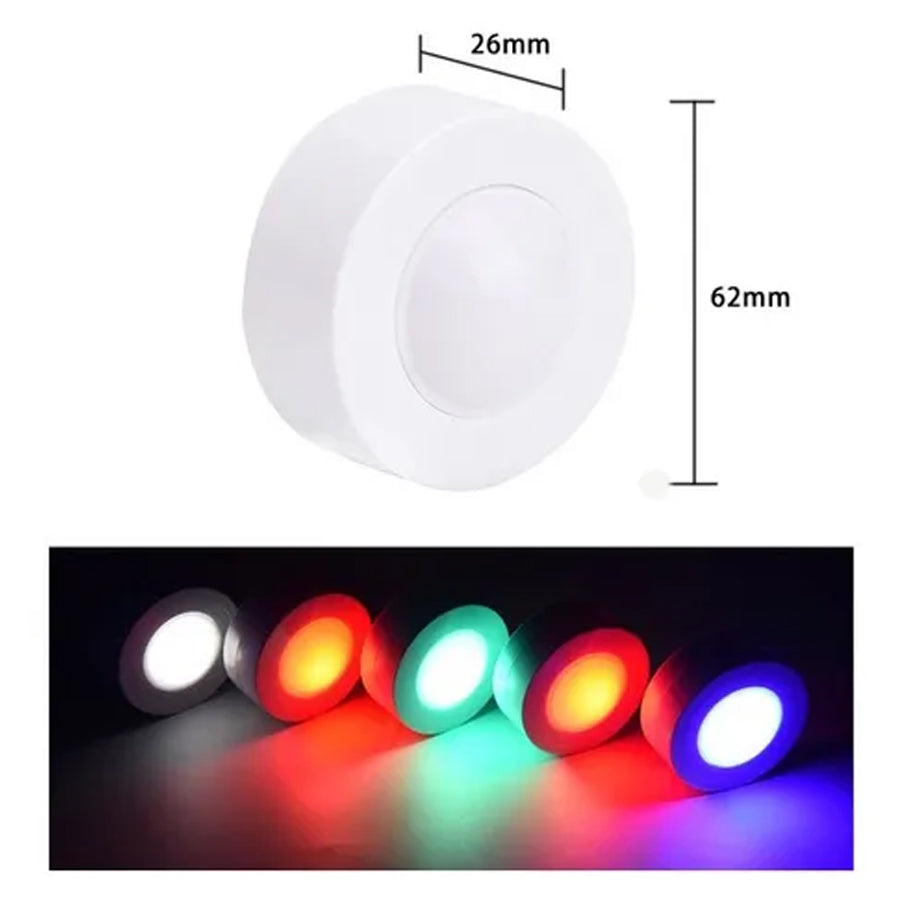 Kit com 3 luminárias LED RGB para armário com controle remoto. Foto 4 do produto.