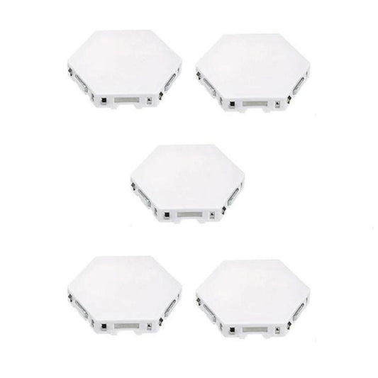 Luminária LED hexagonal modular com acionamento por toque. Foto 1 do produto.